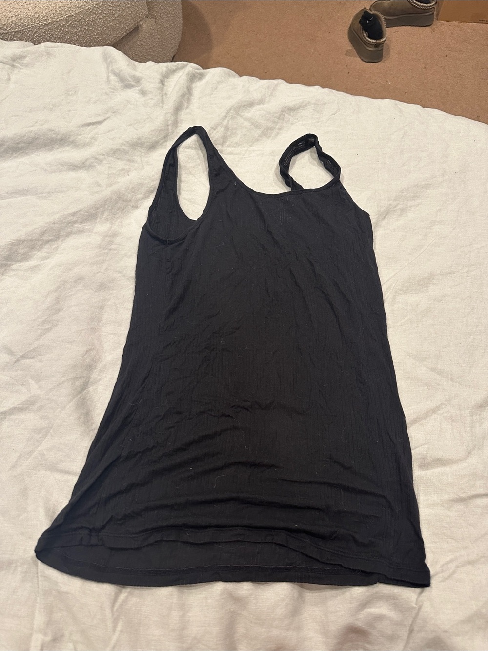 Negative whipped Black Ribbed Tank - Picture 5 of 5
